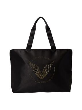 Victoria's Secret Black Tote with Gold Stud Wing Logo